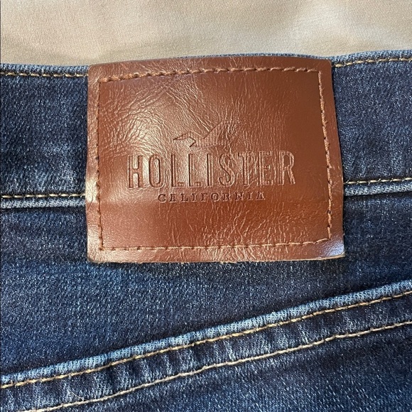 Hollister Like New Men’s Dark Wash Super Skinny Cutoff Denim Shorts Size 31 - Picture 7 of 8